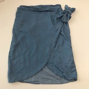 Zara trf Light blue wrap skirt size small